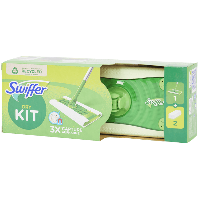 Swiffer kit complet balai Dry + Wet (+ 9 lingettes sèches et 3 lingettes  humides
