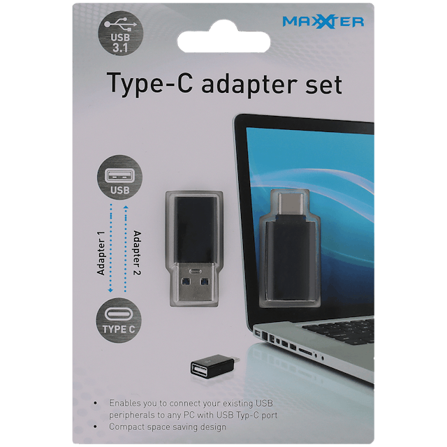 Adaptateur USB Type C Femelle vers Type A Male - Connectique PC