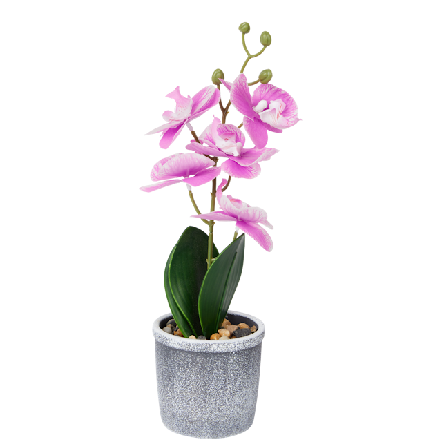 Orchidée artificielle avec pot | Action.com