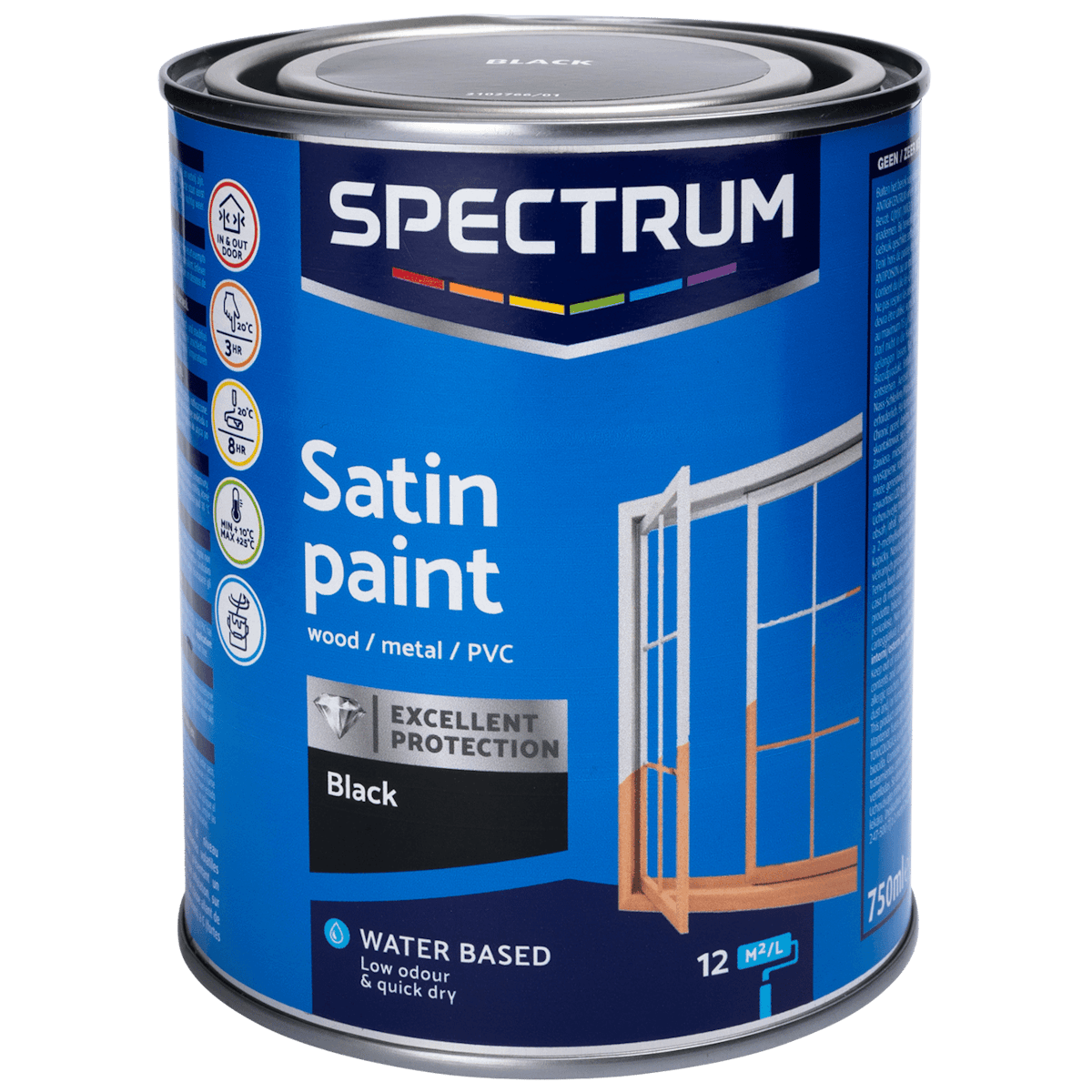 Spectrum acryllak Zwart 750 ml | Action.com