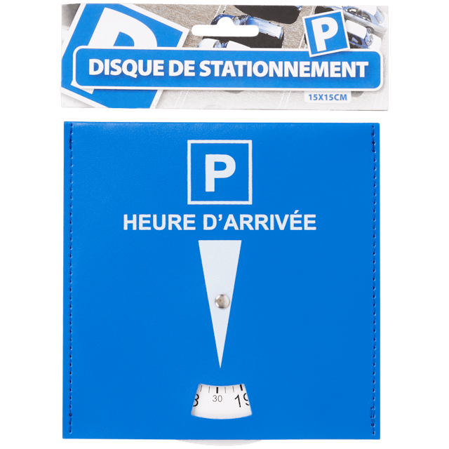 Disque de Stationnement Bleu Parking - 15x15cm - Zone Bleue