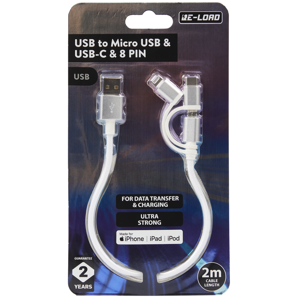 Cable USB 3 en 1 Re-load