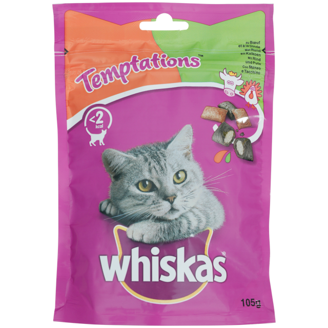 Maškrty pre mačky Temptations Whiskas