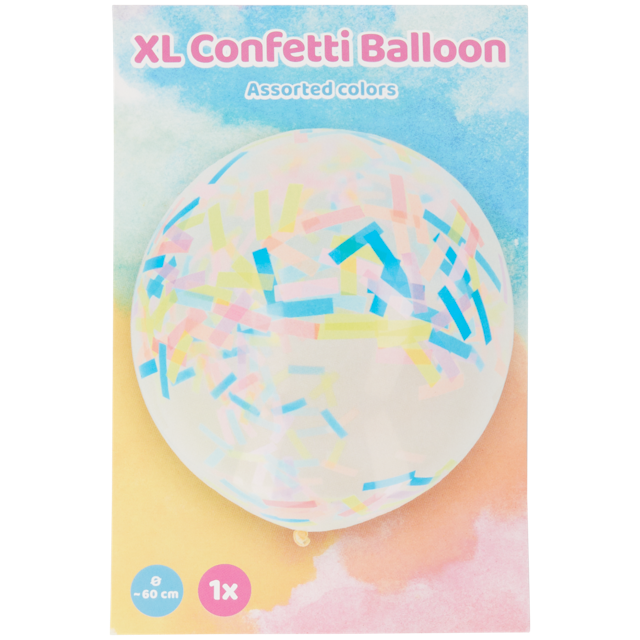 Ballon avec confettis XL