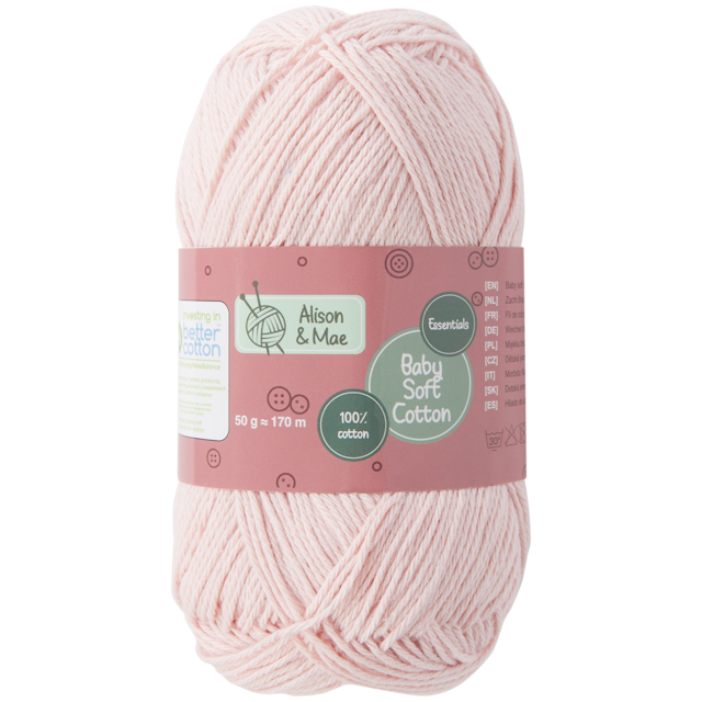 Filato per maglia Alison & Mae Essentials Baby Soft Cotton