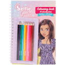 Libro da colorare con sticker Selfie Girls