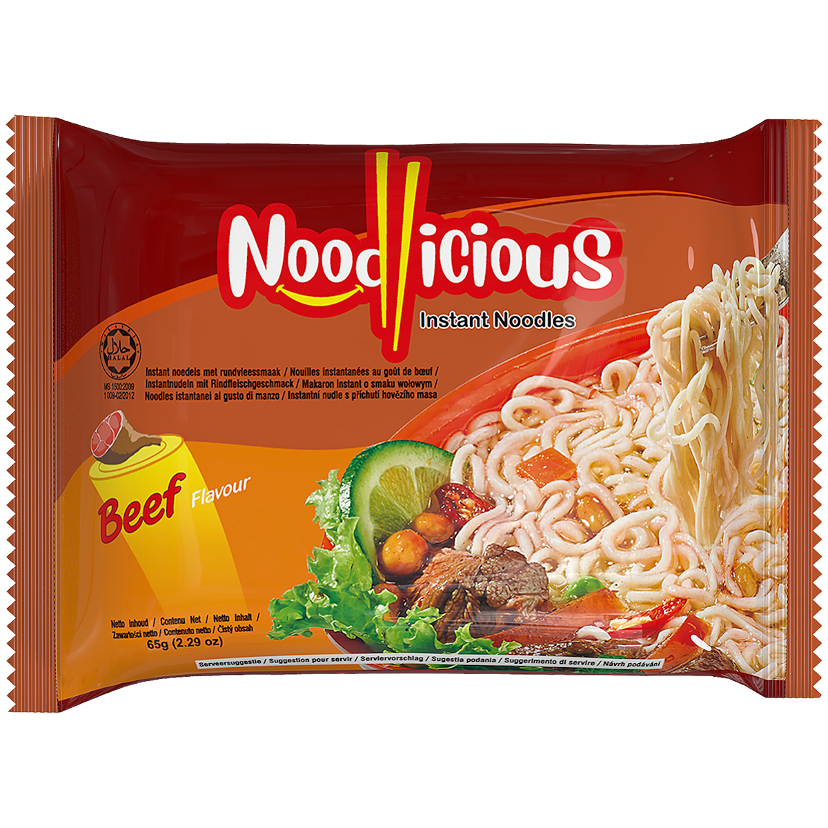 Noodles istantanei Noodlicious Beef