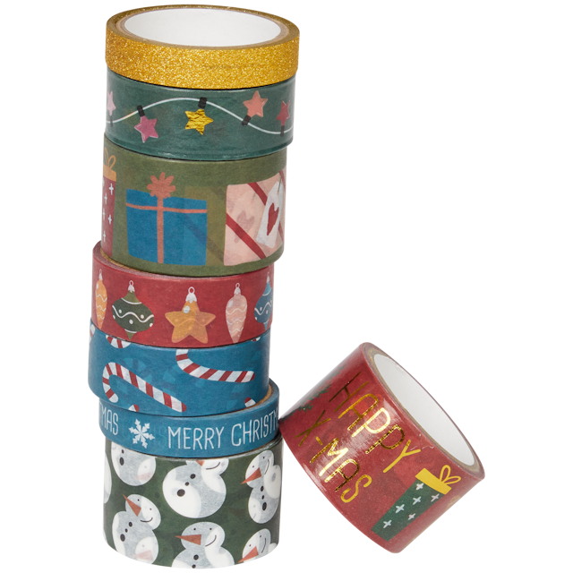 Vánoční dárková sada s páskami Washi Tape 