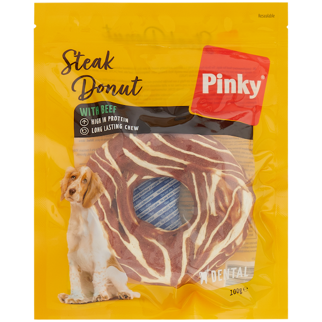 Pinky Kausnack für Hunde Steak Donut
