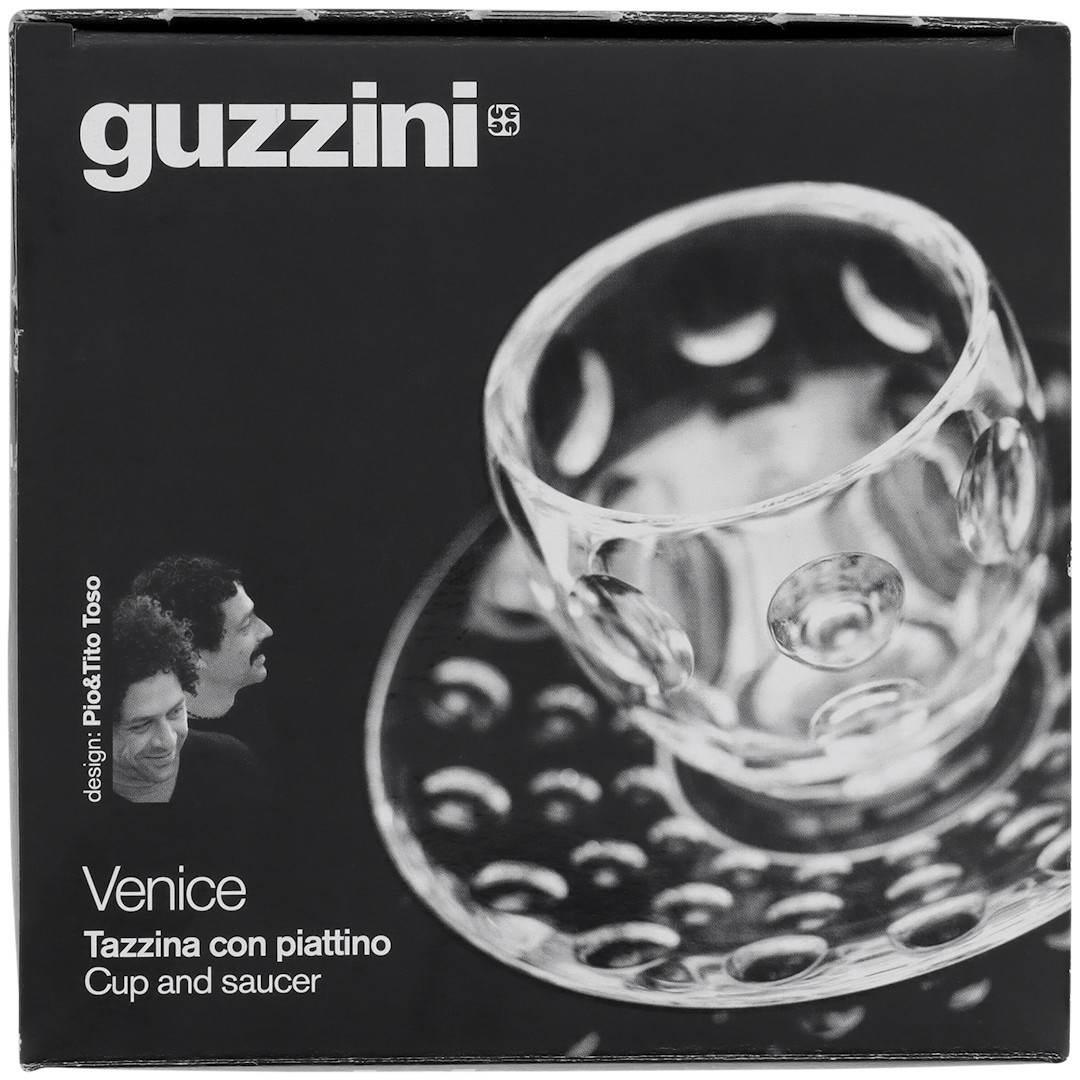Guzzini espressokop en schotel Venice