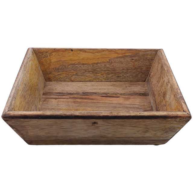 Caja de almacenaje de madera de mango