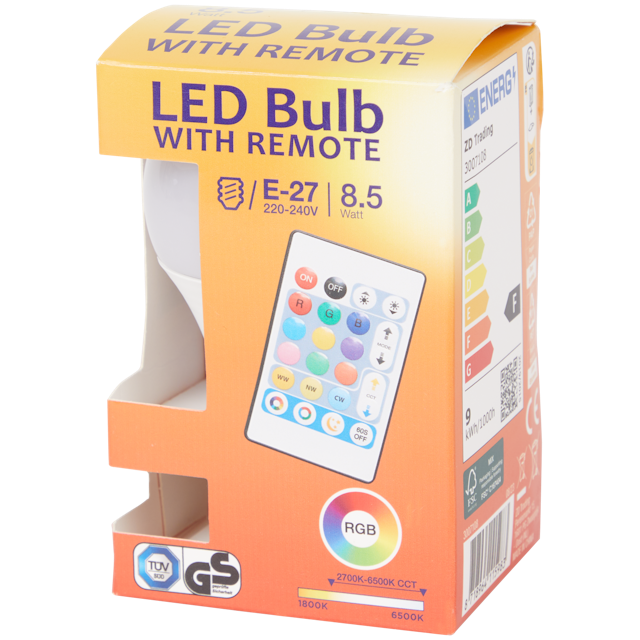 Vícebarevná LED žárovka
