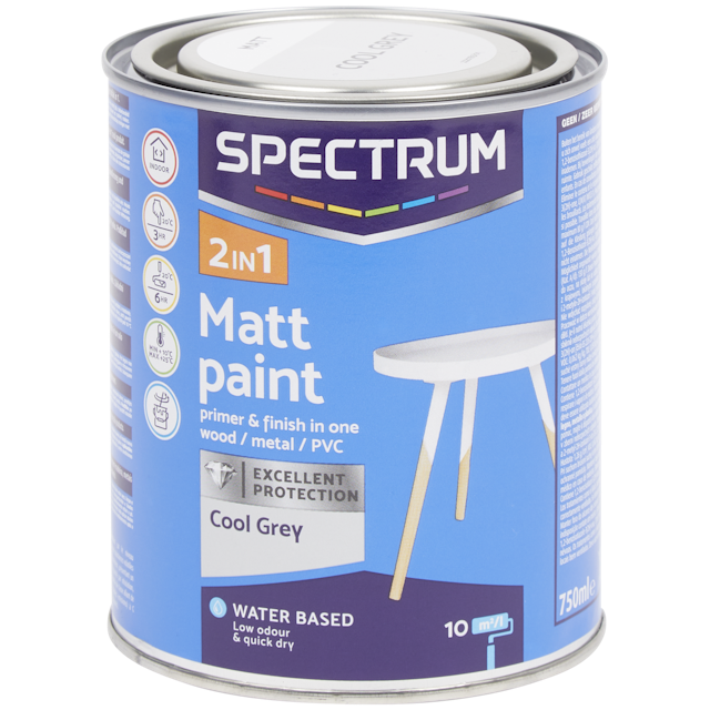 Peinture mate 2-en-1 Spectrum Cool Grey