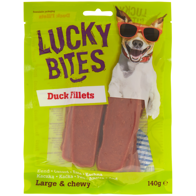 Psí pamlsek kachní filety Lucky Bites