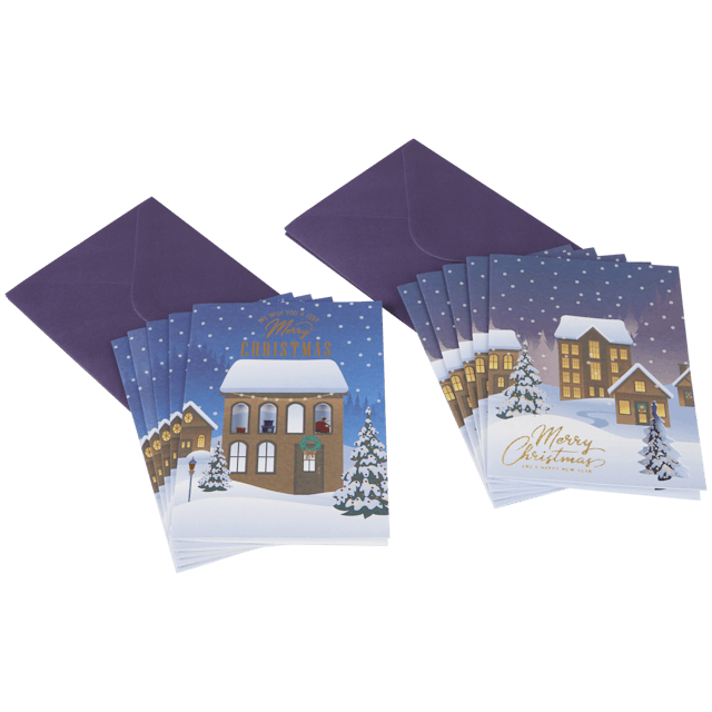 Weihnachtskarten mit Häuschen