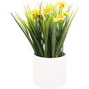 Fleurs artificielles printanières en pot