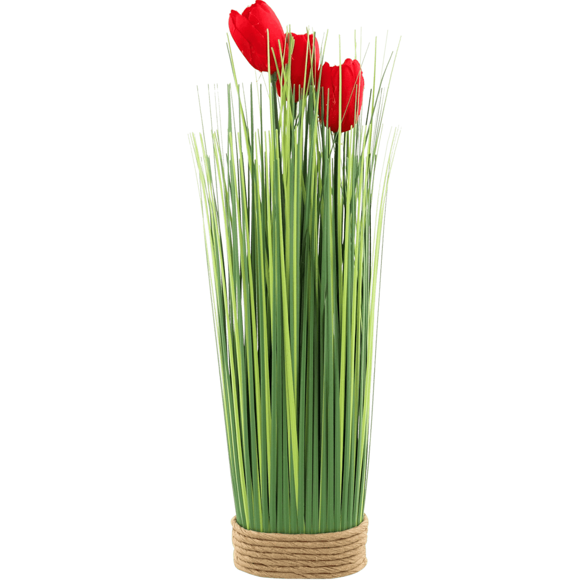 Grashalme mit Tulpen