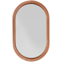 Oválne zrkadlo S dreveným okrajom