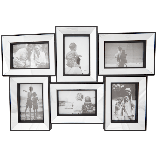 Collage-fotolijst met spiegelrand