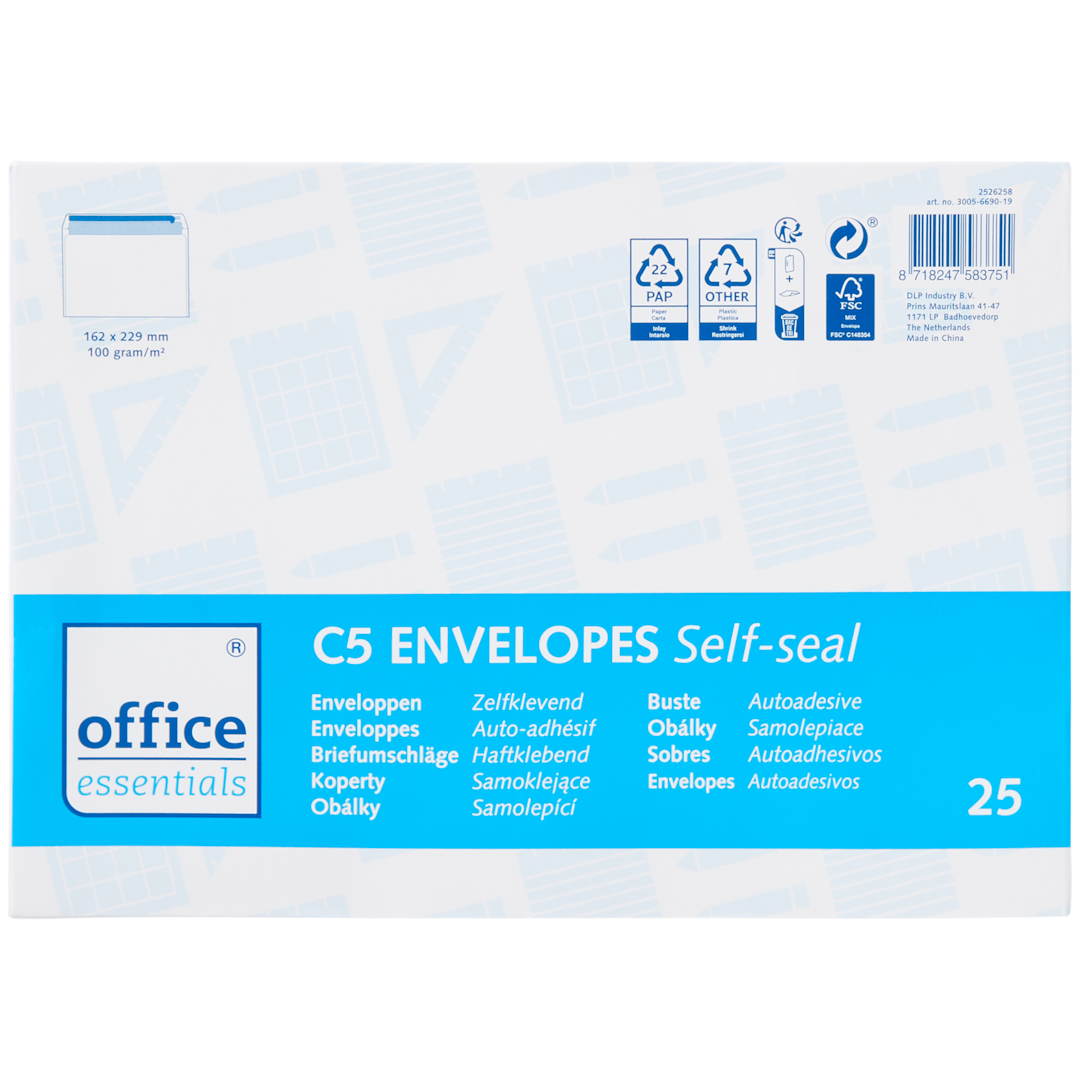 Enveloppes Office Essentials C5