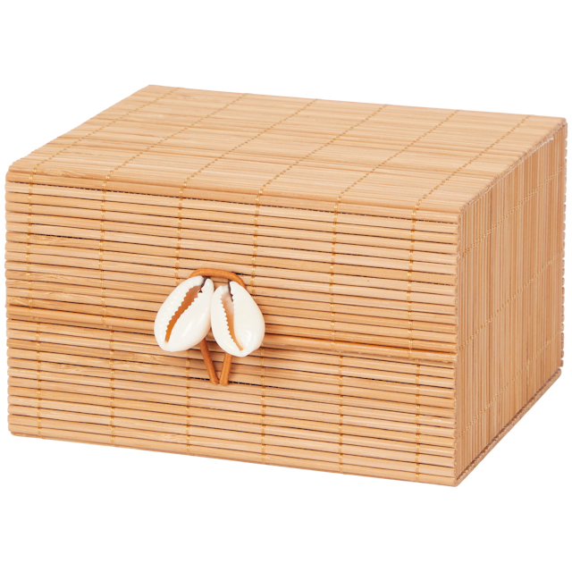 Boîte de rangement en bois avec coquillages Home Accents
