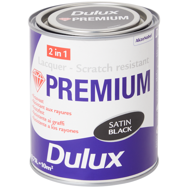 Dulux Premium Acrylfarbe Satin Black