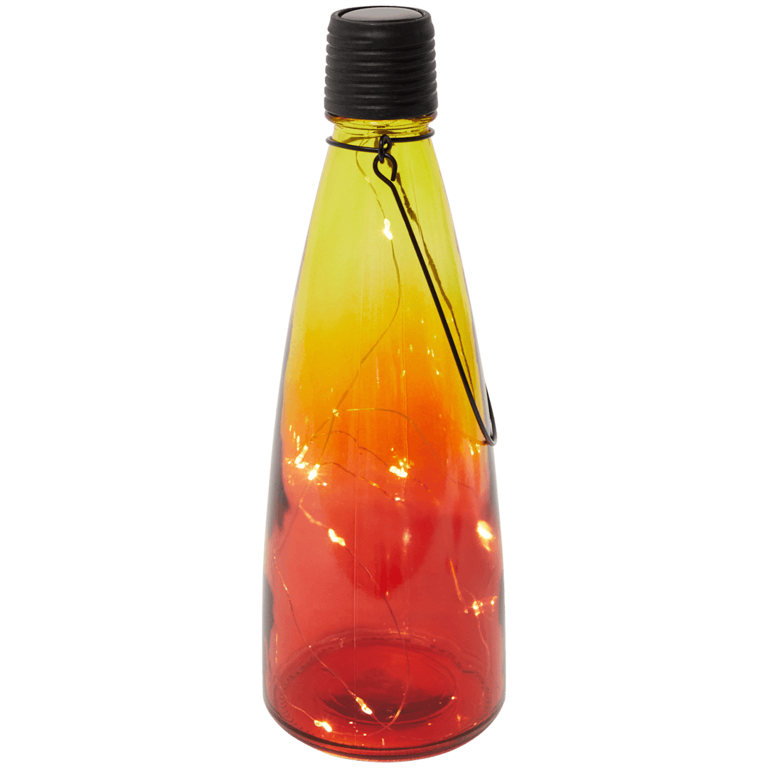 Flasche mit Solarbeleuchtung