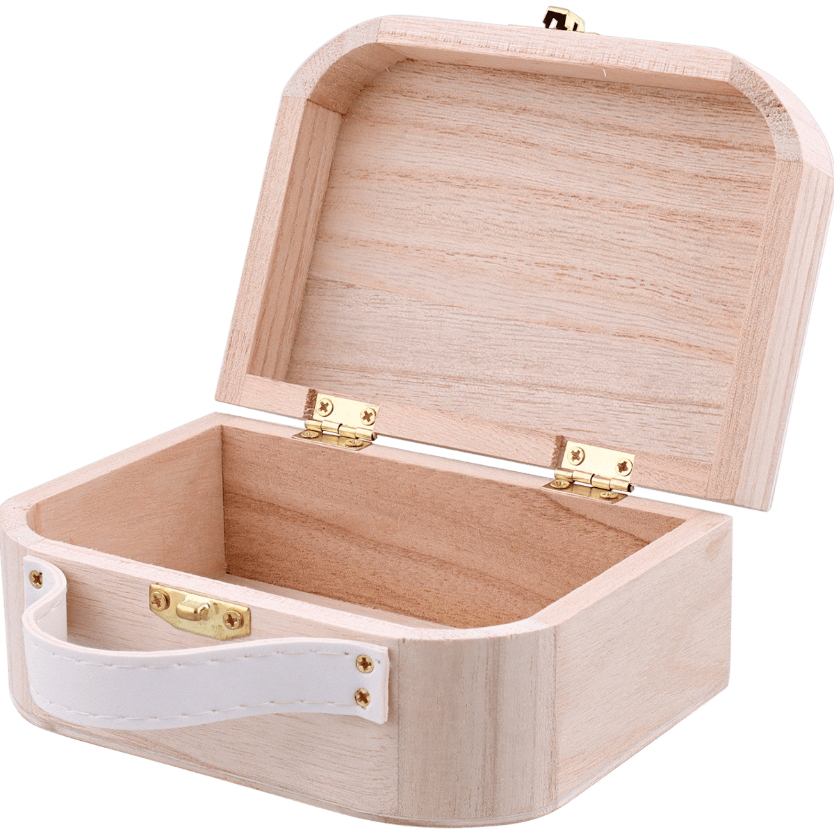 Dřevěný kufřík s rukojetí Hobby Flora
