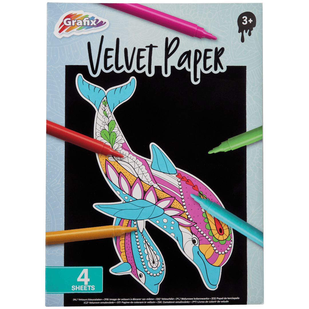 Livre de coloriage avec velours Grafix