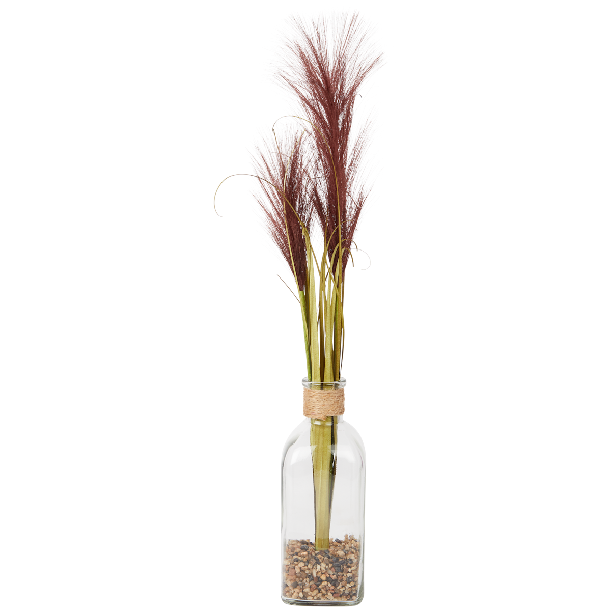Skleněná váza s travním trsem
