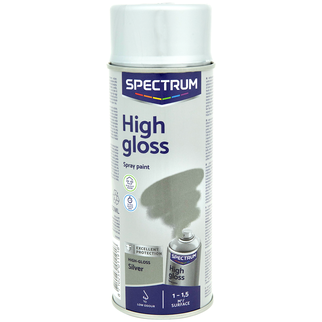 Spectrum Hochglanz-Sprühfarbe Silber