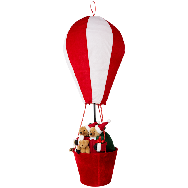 Figurine de Noël dans une montgolfière