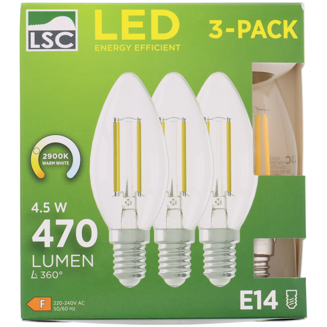 Żarówki świecowe LED z żarnikiem LSC