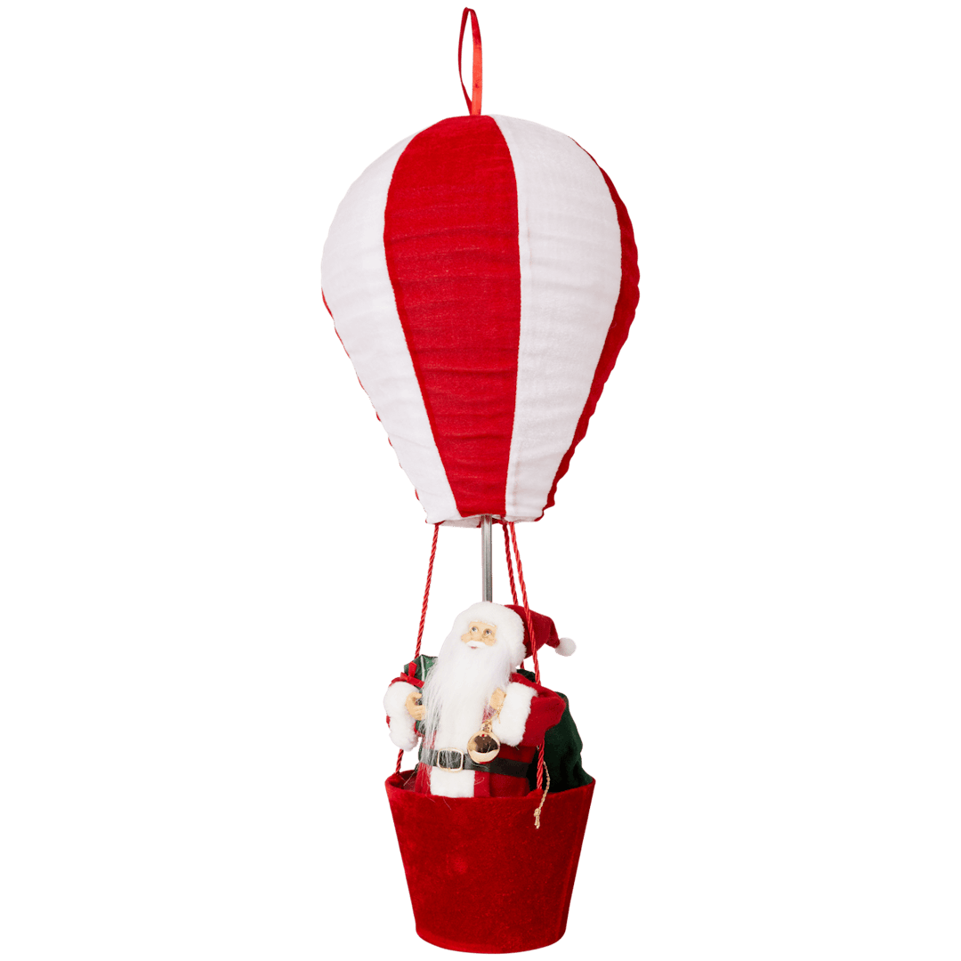 Kerstfiguren in luchtballon