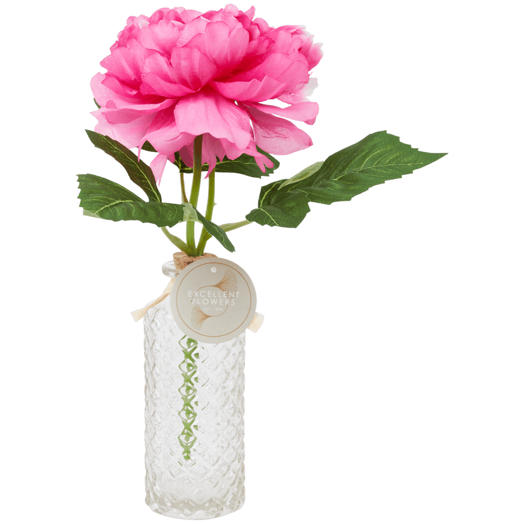 Pivoines artificielles dans un vase