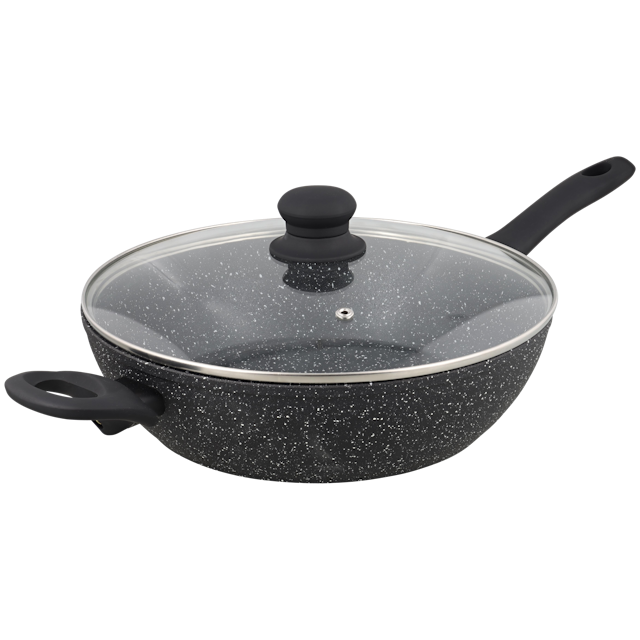 Poêle wok avec couvercle