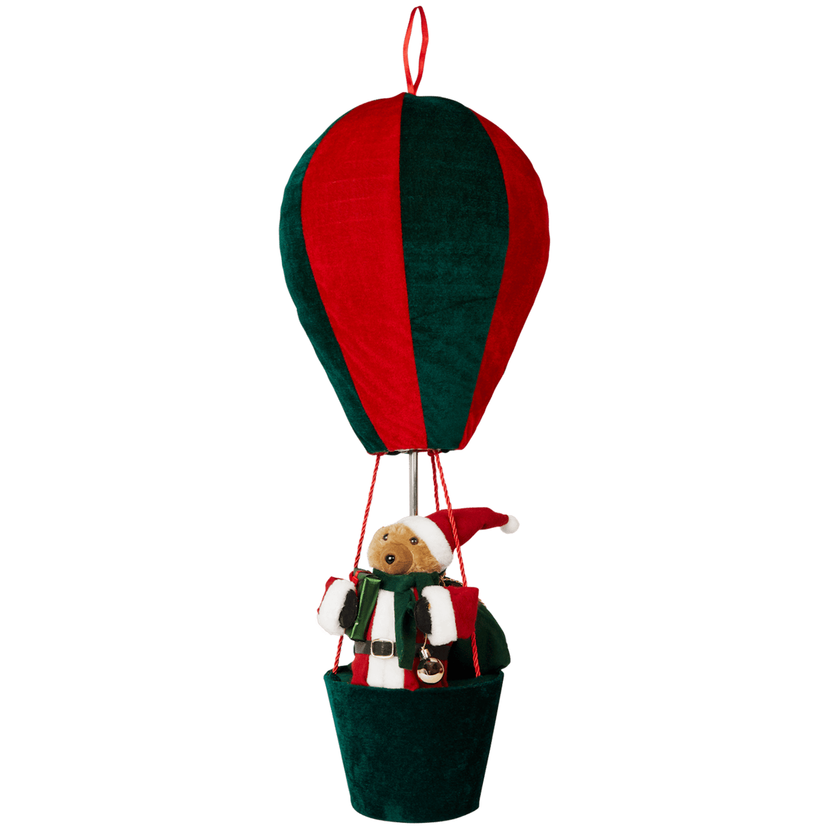 Kerstfiguren in luchtballon