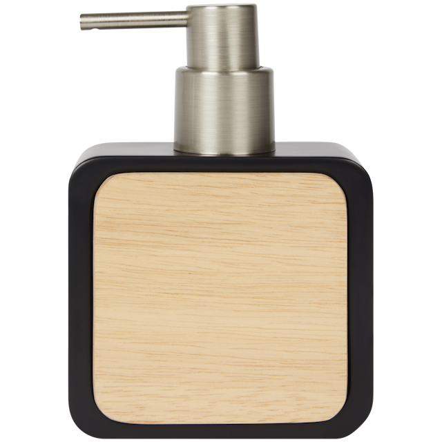 Distributeur de savon avec détails en bois