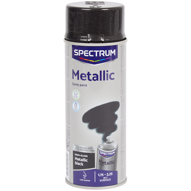 Vernice spray nero metallizzato Spectrum