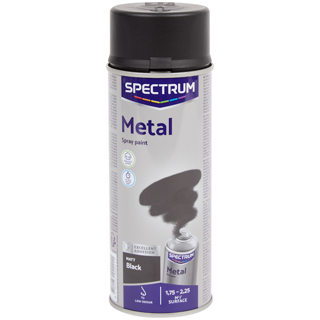 Vernice spray opaca per metallo Spectrum Nero