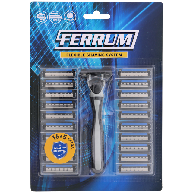 Maszynka do golenia z zapasowymi ostrzami Ferrum