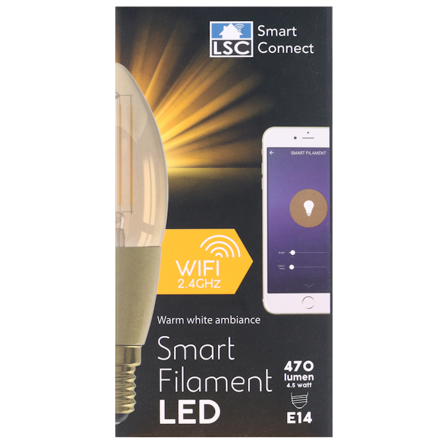 Ampoule bougie LED intelligente à filament LSC Smart Connect