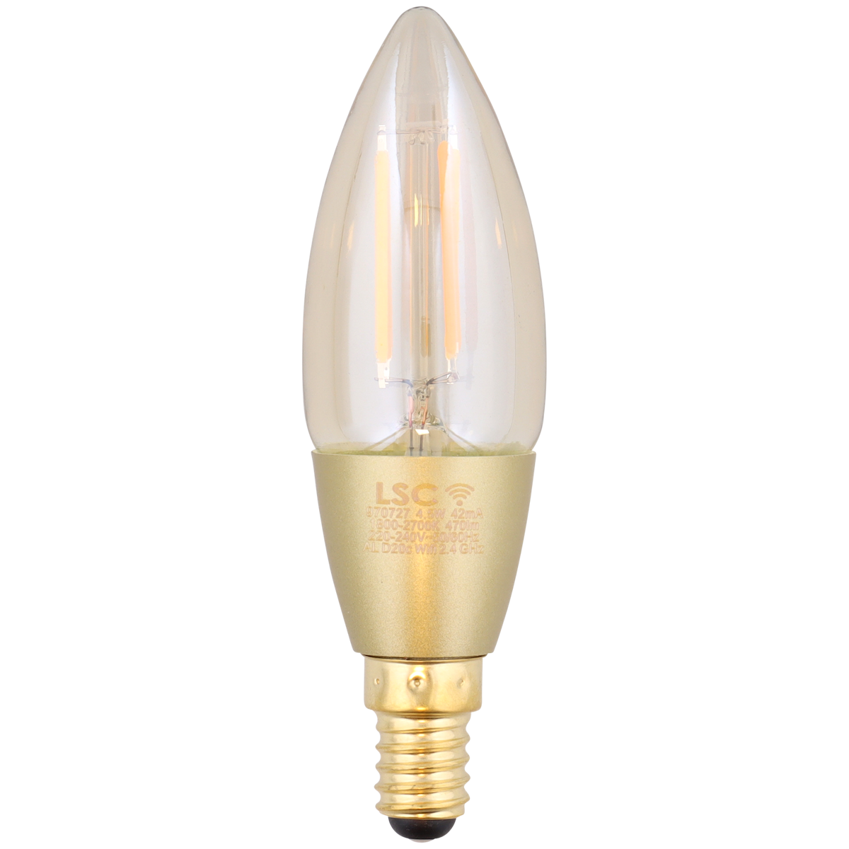 Ampoule bougie LED à filament intelligente LSC Smart Connect