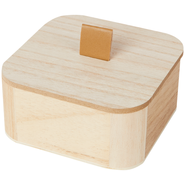 Caja de almacenaje de madera con tapa