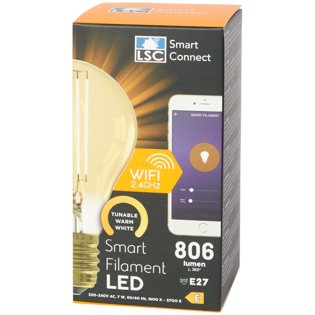 Inteligentná LED žiarovka s vláknom LSC Smart Connect