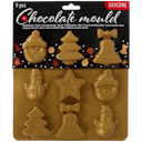 Chocoladevormen in kerstthema