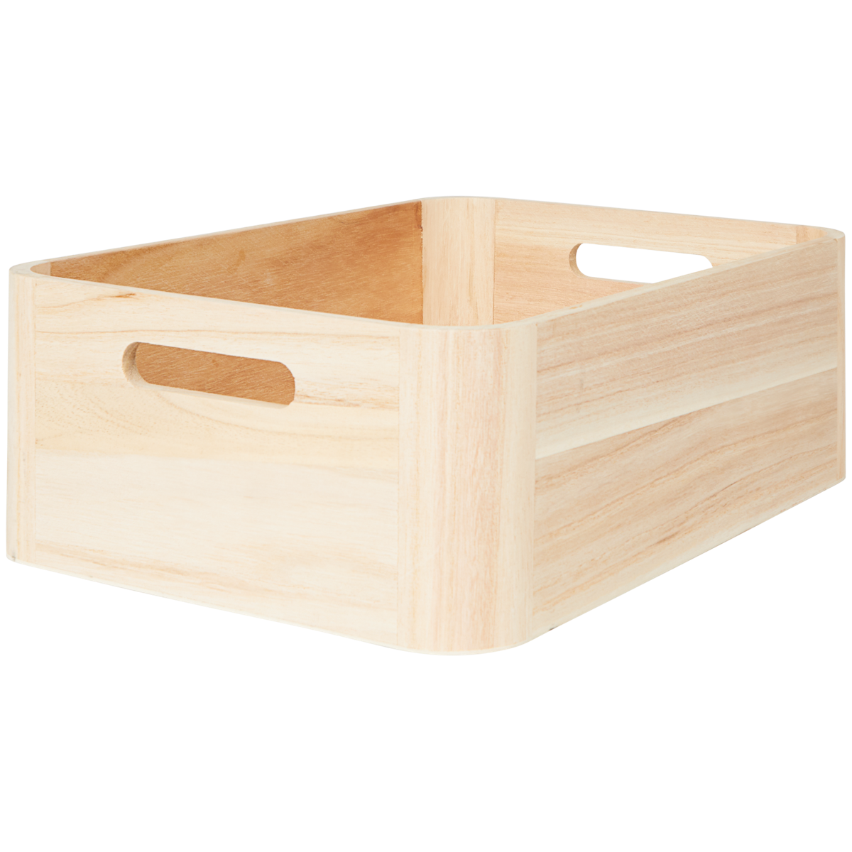 Boîte de rangement en bois de paulownia