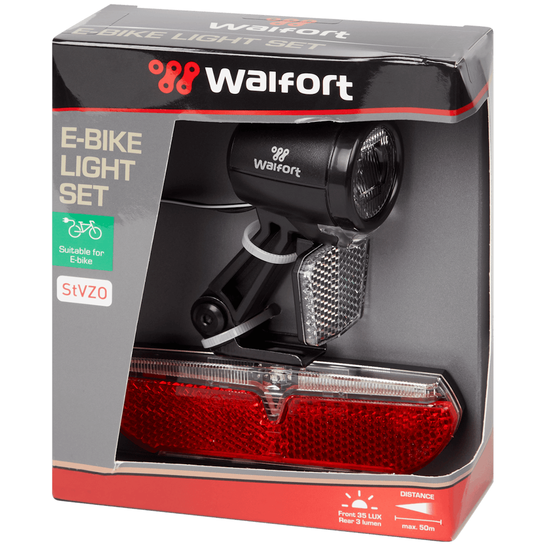 Zestaw świateł do roweru elektrycznego Walfort 