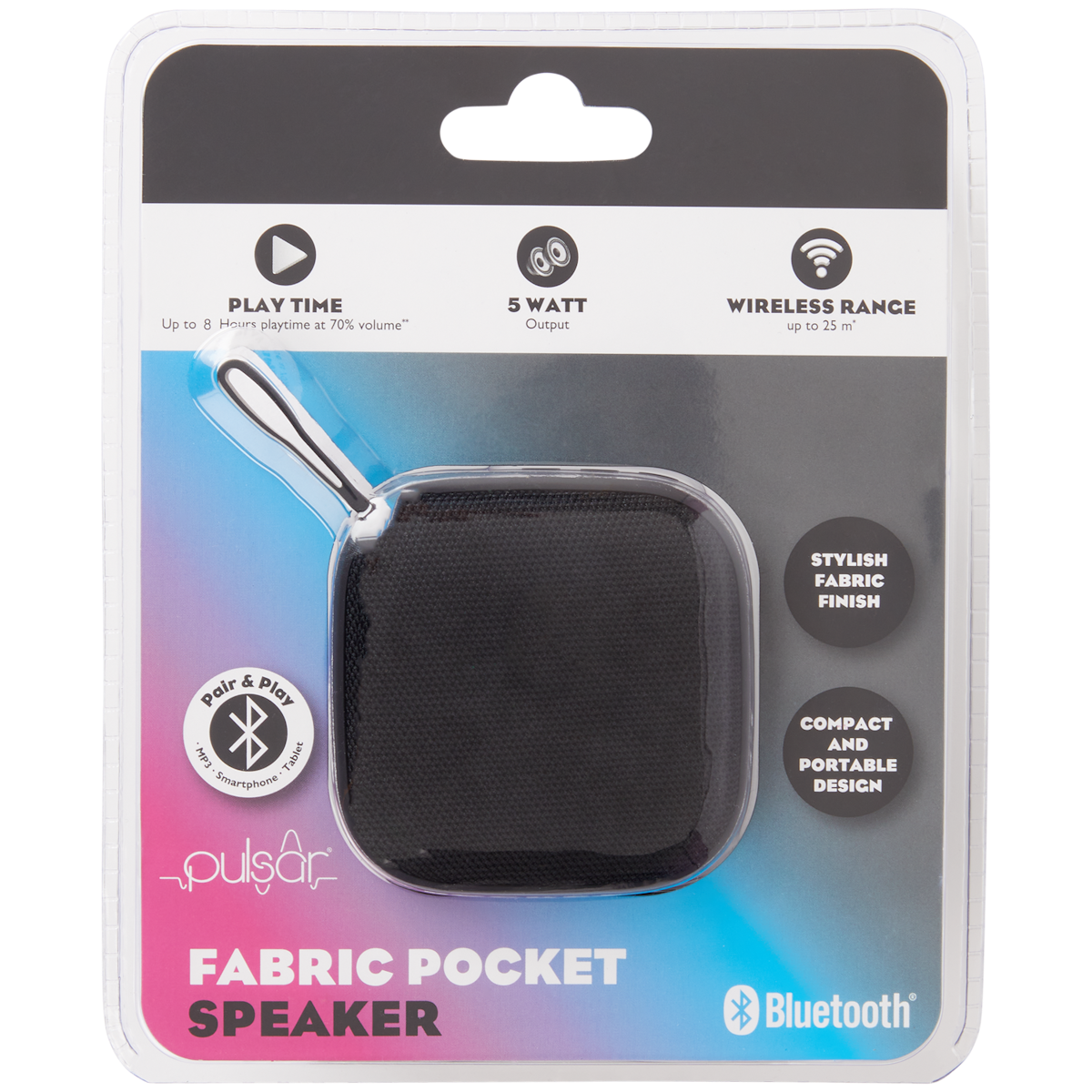 Pulsar Fabric Pocket bluetooth speaker