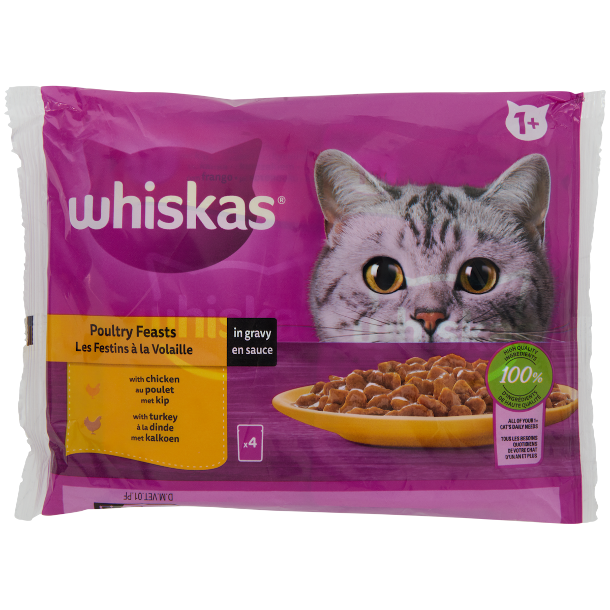 Nourriture humide pour chat Whiskas Les festins à la volaille